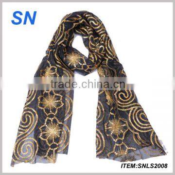 2015 latest fashion shiny wedding scarf