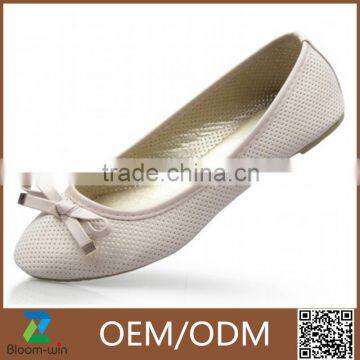 2015 new arrival flat bottom shoes casual shoes with metal bowknot
