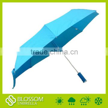 Automatic 3 fold umbrella with torch