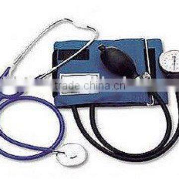 aneroid sphygmomanometer with single head stethoscope