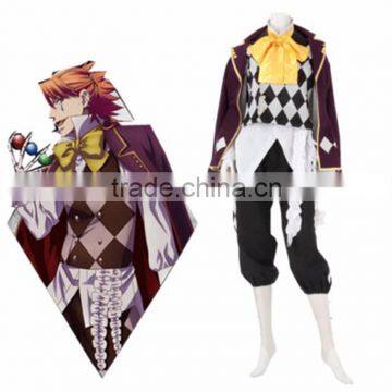 Factory Black Butler Kuroshitsuji Noah's Ark Circus Joker Cosplay Costume Pierrot Clown Costume Deluxe Halloween Costume for Men