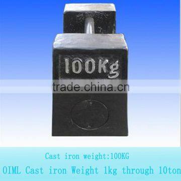 M1 100kg black cast iron calibration weights