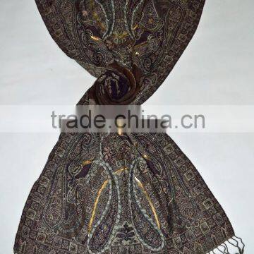 Boiled Wool Shawls With Beads Work