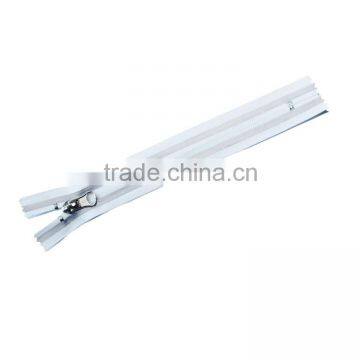 White Nylon Zipper With Metal Puller photo-2