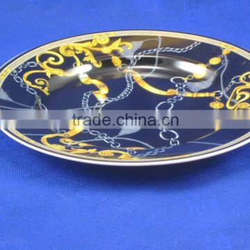 YF13089 custom printed ceramic dinner plate