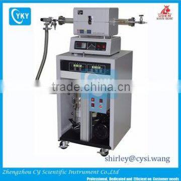 1200C laboratory heat treatment high vacuum split tube furnace with turbo pump