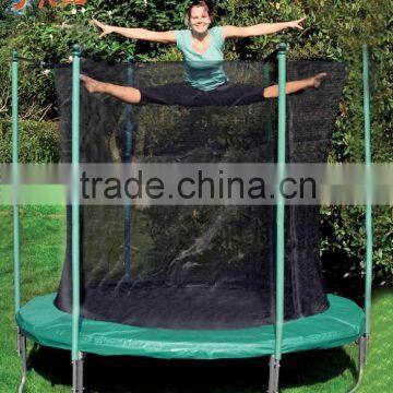 10ft steel with coating blue frog trampoline with safety enclosure