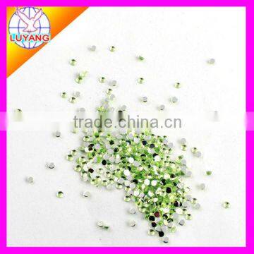 new design hot fix round acrylic diamond decoration no hole flatback