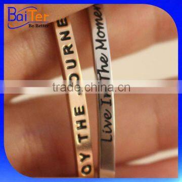 Custom Personalized Cuff Bracelet 925 Sterling Silver Engraved Bracelet photo-4