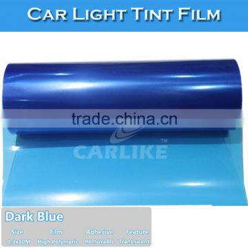 H8003 Dark Blue 0.3*10M PVC Adhesive Car Wrap Vehicle Headlight Sticker