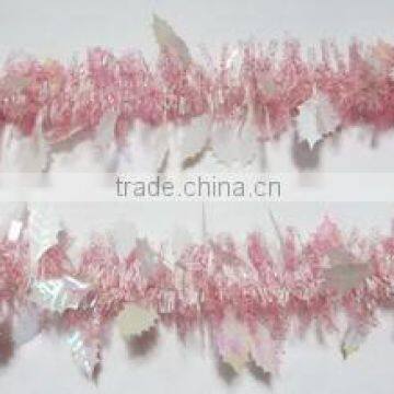 2015 Wholesale Pink Christmas Tinsel Garland