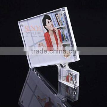 Custom Unique Double Heart Love Acrylic Photo Frame