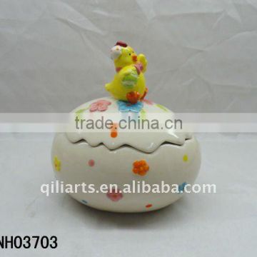 ceramic easter decoration cookie jar