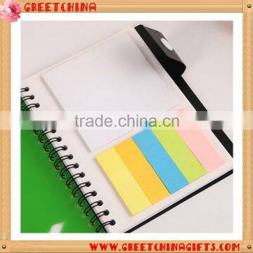 Kraft Spiral recycled notebook with pen & sticky note index attached for office stationery                        
                                                Quality Choice