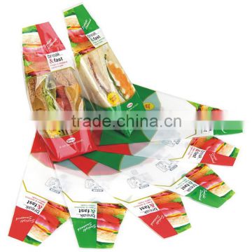 food grade plastic triangle sandwich packaging bag