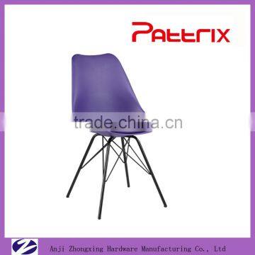 AH-1001B Pattrix Black Metal Leg Fabric Modern Design Dining Chair photo-5