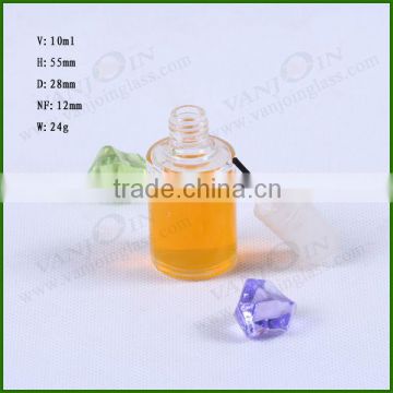 Cylinder Glass Perfume Bottle with Cap and Brush