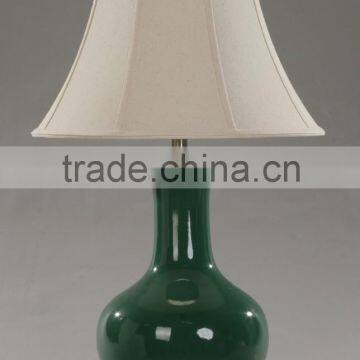 Decoration green ceramic table lamp/desk lamps with UL