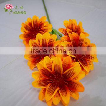 Cheap Silk Fabric Dahlia Flower 5 Heads photo-2