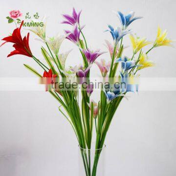 Single Stem Fashion Accessory Artificial Potted Lily for Home Decoration Hotel Decoration photo-4