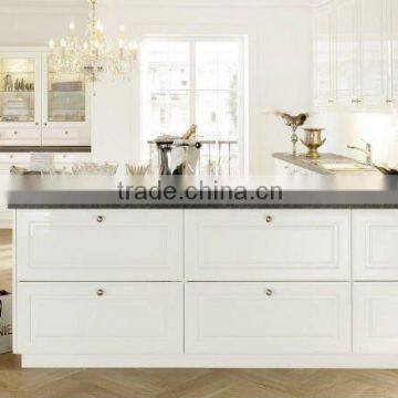 Modern lacquer kitchen cabinet with island