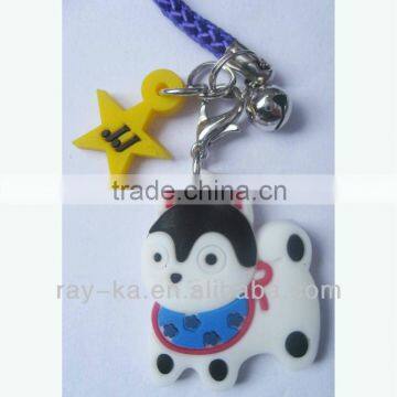 embossed silicone rubber keychains