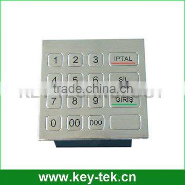 Top panel mounting industrial numeric keypad