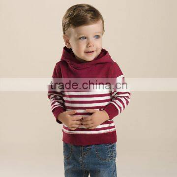 DB2812dave bella 2015 autumn infant clothes toddler coat baby outwear babi boy hoodie baby clothes boys stripe coat