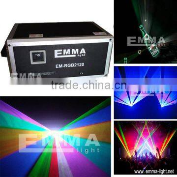 3d rgb laser 12W dj lights dmx+ilda+sd+3d multi color 10w rgb laser