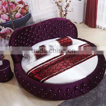 High Quality King Size Crystal Round Bed on Sale R3 photo-3