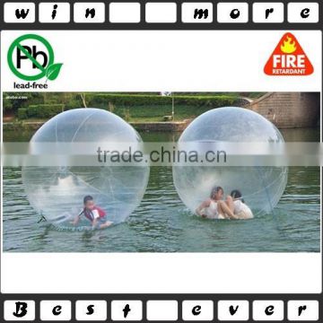 Best quality transparent inflatable human water ball for sale,inflatable roll ball, water walking ball