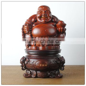 Big Size Wooden color buddha statue for home decoration , chinese luckly buddha statue