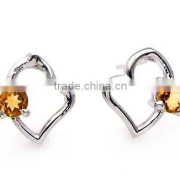 925 Sterling Silver Citrine Earring