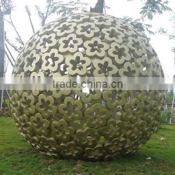 New FRP Engraving Ball for Park Decor Giant Fiberglass Ball