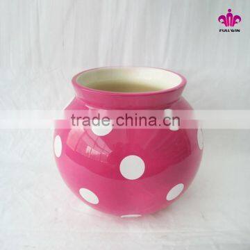 6 Inch Ceramic Round Polka Dot Vase With 3 Different Color,Ceramic Flower Vase for Wedding Decoration Quality Choice photo-3