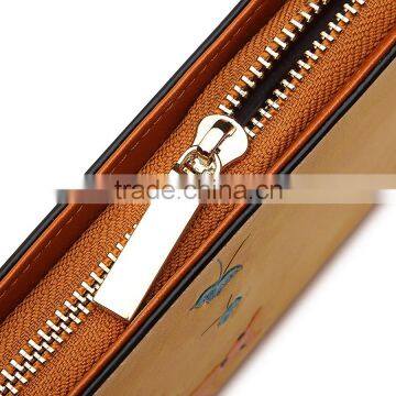 Latest Beatiful Cartoon Pattern Fresh Yellow Clutch Purse Ladies Mujer Cartera photo-5