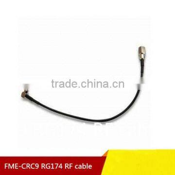 Factory Price FME male extension cable FME male to CRC9 right angle RG174 pigtail cable Assembly