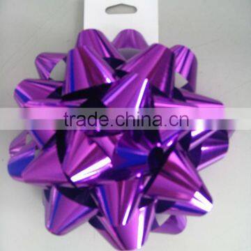 HOT SALE 13cm Foil Purple Poly Present Bow,Gift Wrapping Package Bow,Gift Packing Ribbon Bow