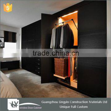 2016 bedroom furniture simple elegant wooden wardrobe fitted clothes closet