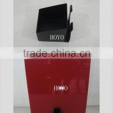 glass notice memo board with metal holder