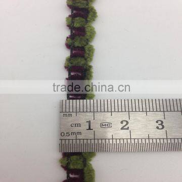 Weaving Woolen Thin Custom Chenille Curve Lace Braid Trim
