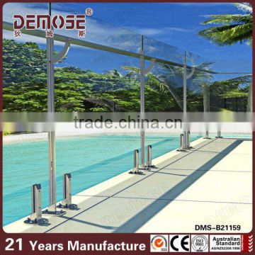 stainless steel clear glass railing/clear glass railing