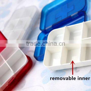 Cross Rectangle Pill Box With Removable 6 Cases Solid White Inner Tray photo-5