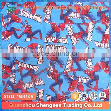 hot sale cartoon print characters polyester spandex fabric for children