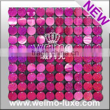 2016 New Products Shiny Sequin Disc PVC Wall Board