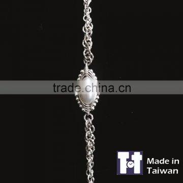 Fashion 925 Spiral Pearl Sterling Silver Bracelet Jewelry Gifts photo-5