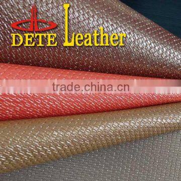 weaving knit pu synthetic leather embossing from China manufacturer