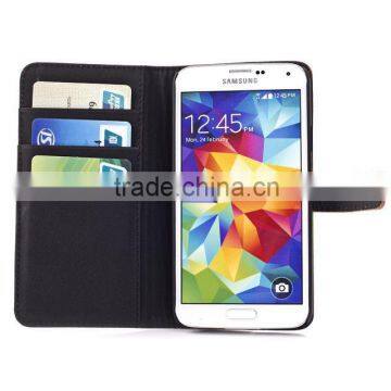 Factory Promotionable Crazy Horse Pattern Leather With Card Bag And Support Stand Cell Case For Samsung S5 photo-6