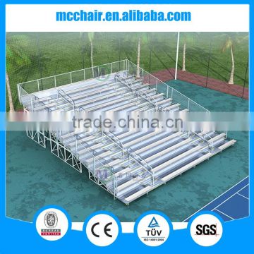 14 rows floor deluxe aluminium bleacher grandstand chairs 14F gym chair bleacher chairs stadium seats used bleachers for sale