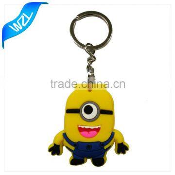 Best quality 2d custom shaped cartoon rubber keychains                        
                                                Quality Choice